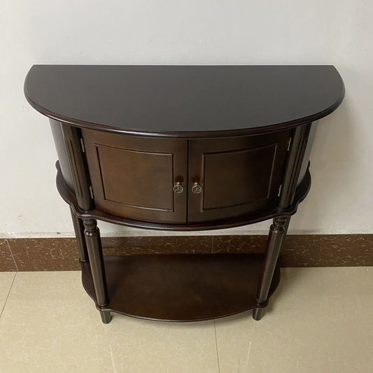 Mid-Century Modern Wooden End Table Half Moon Accent Table for Hall Clearhalo 'Console Tables' 'console_tables' 'Entry & Mudroom Furniture' 'furn' 'furn_console_tables' 'Furniture' 1200x1200_9bb786ab-04e8-4038-9ea2-07a6ca2f2a45