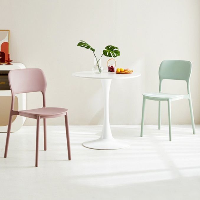 Scandinavian Plastic Kitchen Dining Side Chair Open Back Chair Clearhalo 'Dining Chairs' 'Dining Tables & Seating' 'dining_chair' 'furn' 'furn_dining_chair' 'Furniture' 'furniture_dining_chair' 'Kitchen & Dining Furniture' 1200x1200_9bb792ba-be89-41d2-ba42-72e966c202f3