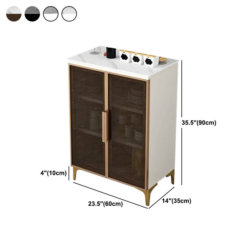 Sideboard di sala da pranzo in pietra moderna con porte per soggiorno