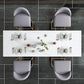 Stone Bar Dining Table Glam Rectangle Bar Table with 3 Legs Pedestal for Dining Room Clearhalo 'Bar Furniture' 'Bar Tables' 'bar_tables' 'furn' 'furn_bar_tables' 'Furniture' 'furniture_bar_tables' 'Kitchen & Dining Furniture' 1200x1200_9bb87a67-94b2-45a1-92a7-cbc2cbeb273a