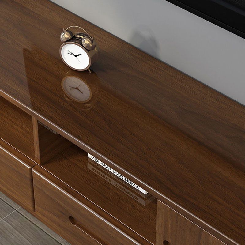 Soporte de televisión tradicional de 13.78 "D Consola de TV de madera con cajones y 2 puertas