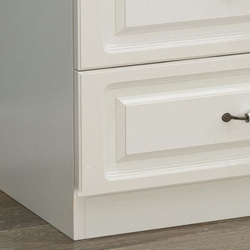 White Modern Accent Chest with Drawers 15.74" Wide Side Cabinet