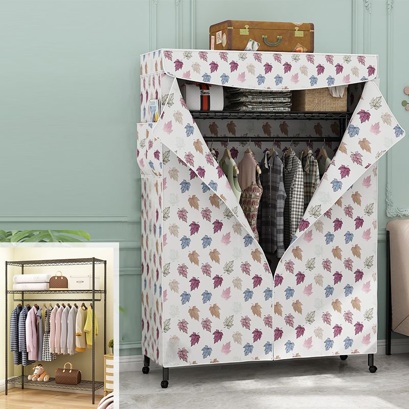 Hedendaagse stijl garderobe metaal verstelbare planken garderobe kast