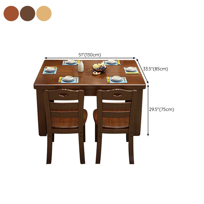 Solid Wood Dining Table Modern Rectangle Dining Table for Dining Room