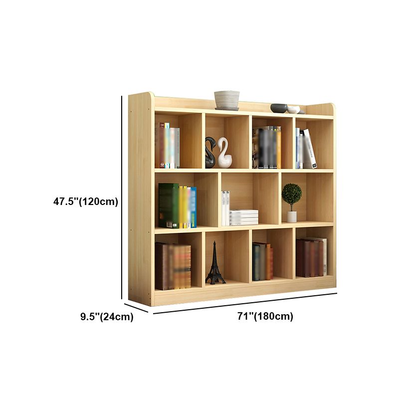 Closed Back Bookshelf Solid Wood Contemporary Style Natural Bookcase for Office Clearhalo 'Bookcases' 'Furniture' 'furniture_bookcases' 'kitchen' 'kitchen_bookcases' 'Living Room Furniture' 'Office Furniture' 1200x1200_9bc0f863-cdf7-4028-962a-82778a53cbb5