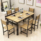 Modern Dining Room Set with Rectangle Shape Standard Height Table and 4 Legs Base Clearhalo 'Dining Room Sets' 'Dining Tables & Seating' 'dining_room_set' 'furn' 'furn_dining_room_set' 'Furniture' 'furniture_dining_room_set' 'Kitchen & Dining Furniture' 'kitchen&dining_furn' 'kitchen' 1200x1200_9bc14753-a97c-497c-96e3-d789ef106d21