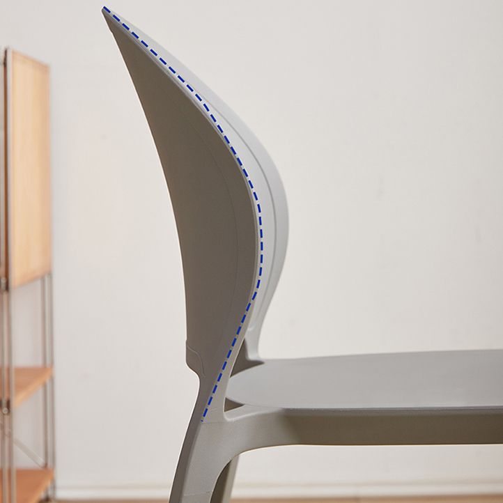 Contemporary Dining Room Dining Chair Plastic Stacking Side Chair Clearhalo 'Dining Chairs' 'Dining Tables & Seating' 'dining_chair' 'furn' 'furn_dining_chair' 'Furniture' 'Kitchen & Dining Furniture' 1200x1200_9bc17a64-9034-4c4f-a8bb-f852a50f701a