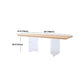 Natural Dining Table Contemporary Style Rectangle Solid Wood Dinner Table