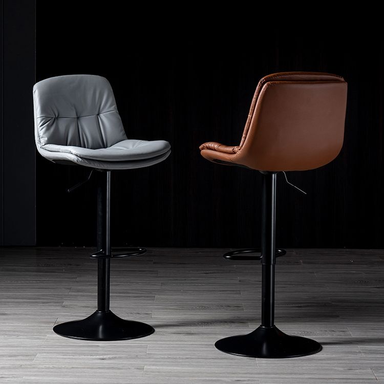 Adjustable Height Leather Footrest Bar Stool Matte Finish 31.49'' Low Back Stool Clearhalo 'Bar Furniture' 'Bar Stools' 'bar_stools' 'furn' 'furn_bar_stools' 'furniture_bar_stools' 'Kitchen & Dining Furniture' 'kitchen&dining_furn' 'kitchen' 'kitchen_furn' Furniture' 1200x1200_9bc281b2-b9e1-42b2-bf7d-b6280e0255d8