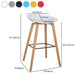 Moderne teller emmer Bar Stool Armless Plastic Bark -ontlasting met voetsteun