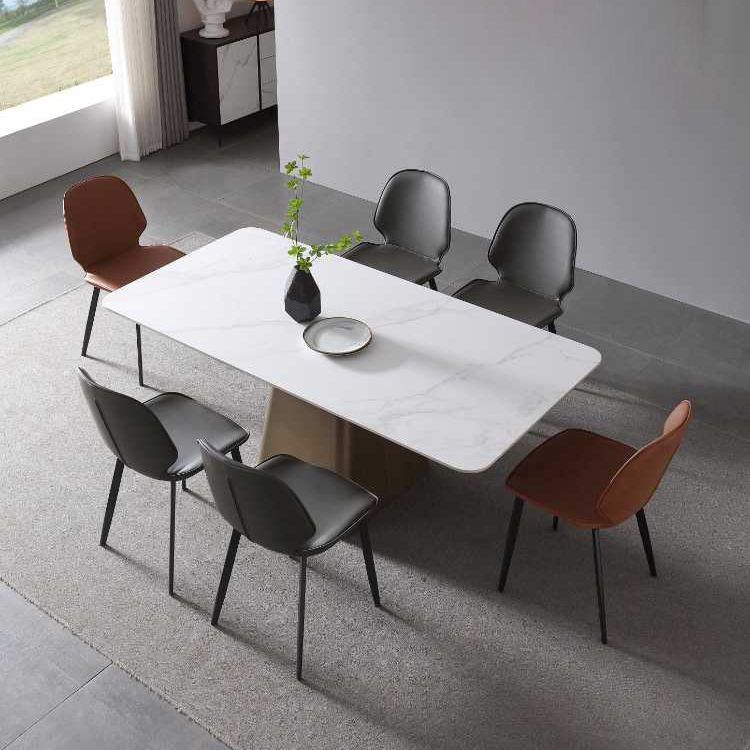 Upholstered Armless Dining Chairs Leather Wingback Side Chairs with Metal Legs Clearhalo ' kitchen&dining_furn' 'Dining Chairs' 'Dining Tables & Seating' 'dining_chair' 'furn' 'furn_dining_chair' 'Furniture' 'furniture_dining_chair' 'Kitchen & Dining Furniture' 'kitchen' 1200x1200_9bc3f238-089c-4752-a957-da7f07fb74f8