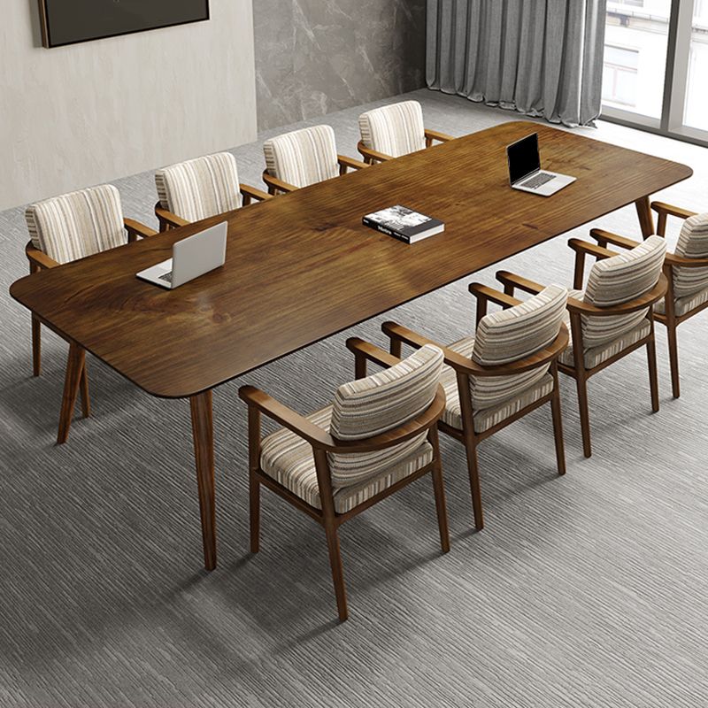 Modern Solid Wood Writing Desk Parsons Base 29.53" Tall Office Desk Clearhalo 'furn' 'furn_office_desk' 'Furniture' 'Office Desks' 'Office Furniture' 'office_desk' 1200x1200_9bc428a1-9694-4b4d-8d4f-0bd22f6ff016