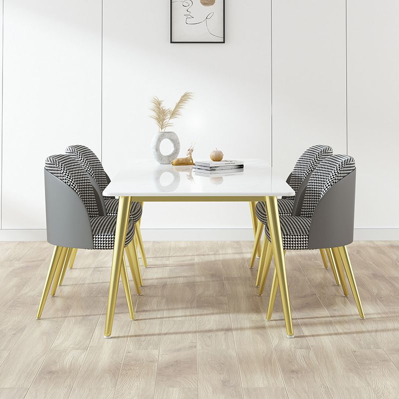 1/4/5/7 Pcs Metal Nordic Dining Set with Rectangle Table Dinette Set Clearhalo 'Dining Room Sets' 'Dining Tables & Seating' 'dining_room_set' 'Furniture' 'furniture_dining_room_set' 'Kitchen & Dining Furniture' 'kitchen&dining_furn' 'kitchen' 1200x1200_9bc4bd61-7530-4759-8aea-d6b6a3505215