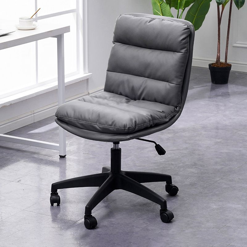 Black Nylon Base Contemporary Office Chair Swivel Computer Desk Chair Clearhalo 'Furniture' 'furniture_office_chair' 'Office Chairs' 'Office Furniture' 'office_chair' 1200x1200_9bc568d5-da69-48cf-8d05-2671ef5928db