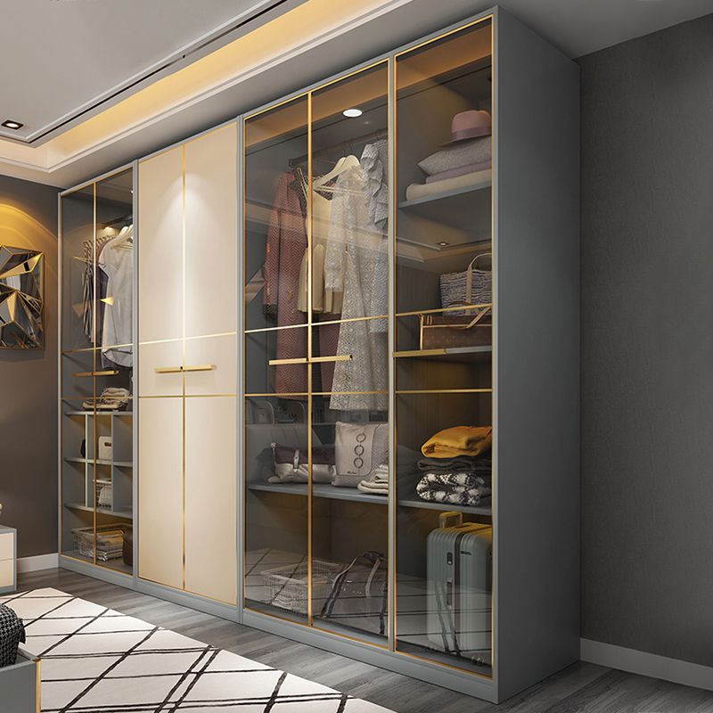Contemporary Style Wardrobe Wood Wardrobe Closet for Bedroom Clearhalo 'Armoires & Wardrobes' 'armoires_wardrobes' 'Bedroom Furniture' 'furn' 'furn_armoires_wardrobes' 'Furniture' 1200x1200_9bc56b00-228e-47aa-972a-9026d85c4d5e