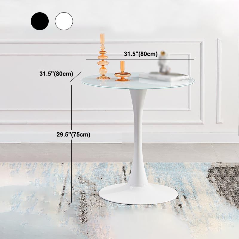 Minimalism Style Round Top Restaurant Table Metal Base Dining Table Clearhalo 'Dining Tables & Seating' 'Dining Tables' 'dining_table' 'furn' 'furn_dining_table' 'Furniture' 'furniture_dining_table' 'Kitchen & Dining Furniture' 'kitchen' 'kitchen_dining_table' 1200x1200_9bc5ca23-e9e4-4a7b-bbc6-a30ecde0c27d
