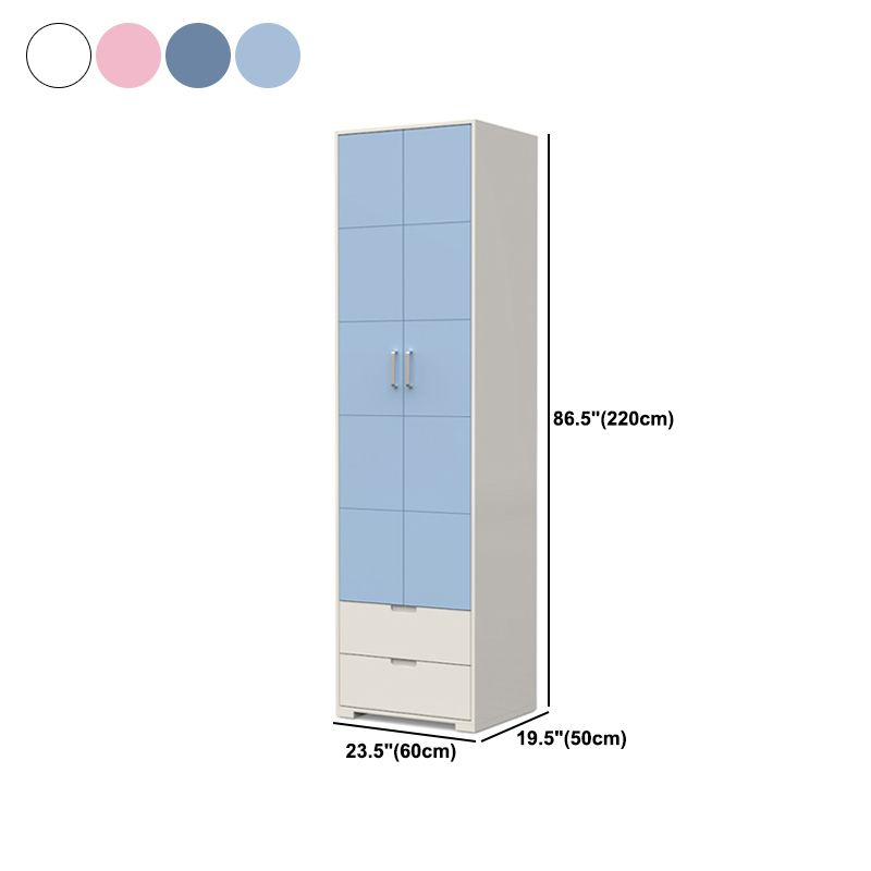 Eigentijdse garderobe houten slaapkamer garderobe kast met 2 laden
