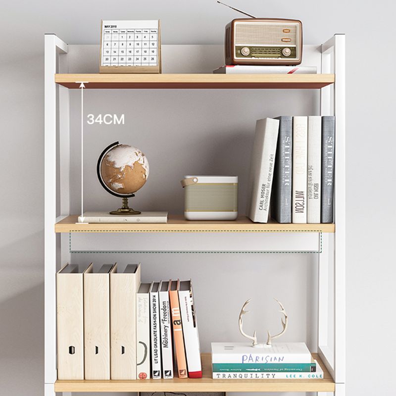 Estantería de madera abierta estantería multicapa de casa minimalista moderna