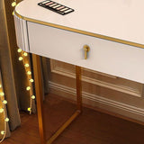 Mirror iluminado de dormitorio de madera glamorosa con cajón de maquillaje de tocador de maquillaje