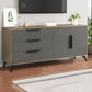 Console TV in legno contemporanea da 16 "D Wooden Console chiusa TV stand con 3-cassetto