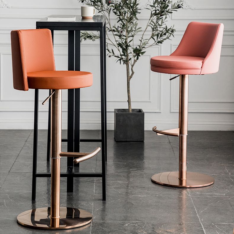 Taburete de barra de barra de cuero de cuero sintético estilo glamour para la cocina para la cocina