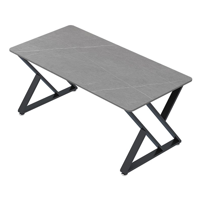 29"H Industrial Writing Desk Grey Rectangular Sled Office Desk Clearhalo 'furn' 'furn_office_desk' 'Furniture' 'Office Desks' 'Office Furniture' 'office_desk' 1200x1200_9bcb0966-44b0-4a4b-a27e-4a04a39bc799