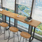 Solid Wood Bar Table Industrial Bar Dining Table with Sled Base in Black Clearhalo 'Bar Furniture' 'Bar Tables' 'bar_tables' 'furn' 'furn_bar_tables' 'Furniture' 'furniture_bar_tables' 'Kitchen & Dining Furniture' 1200x1200_9bcb1cb1-65b5-425e-97b7-0f97657ccdcf