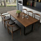 Juego de comedor industrial de madera de pino marrón 1/2/5/7 PCS Dinette Juego para cocina