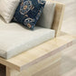Divano a cornice in legno massiccio tropicale beige di divano cuscino con cuscini con cuscini