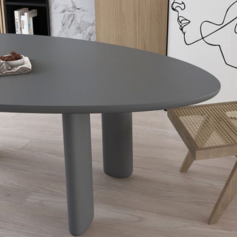 Nordic Simple Solid Wood Table for Restaurant Oval Table with Three Pedestal Clearhalo 'Dining Tables & Seating' 'Dining Tables' 'dining_table' 'furn' 'furn_dining_table' 'Furniture' 'furniture_dining_table' 'Kitchen & Dining Furniture' 'kitchen' 'kitchen_dining_table' 1200x1200_9bd3441a-c694-412f-bd14-ba462ce28bf3