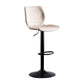 Sedile in pelle rotante sgabello da bar per piedistallo nero in pelle per sala da pranzo