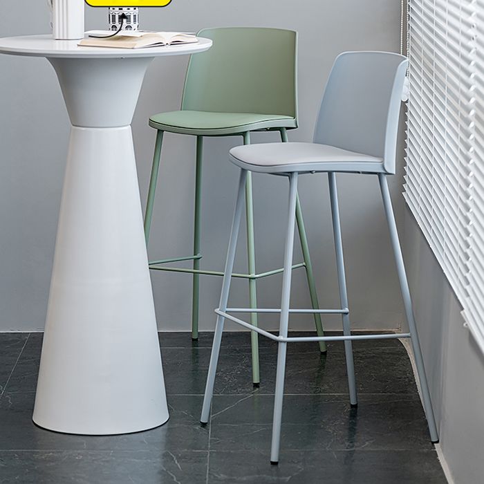 Nordic Bar-stool Plastic Counter Bar Stool with Metal Legs for Home Clearhalo 'Bar Furniture' 'Bar Stools' 'bar_stools' 'furn' 'furn_bar_stools' 'Furniture' 'furniture_bar_stools' 'Kitchen & Dining Furniture' 1200x1200_9bd41172-5b32-4b97-9274-7f3e1cad64e3