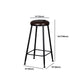 Scandinavian Metal Barstool Velvet Stool in Matte Finish for Indoor