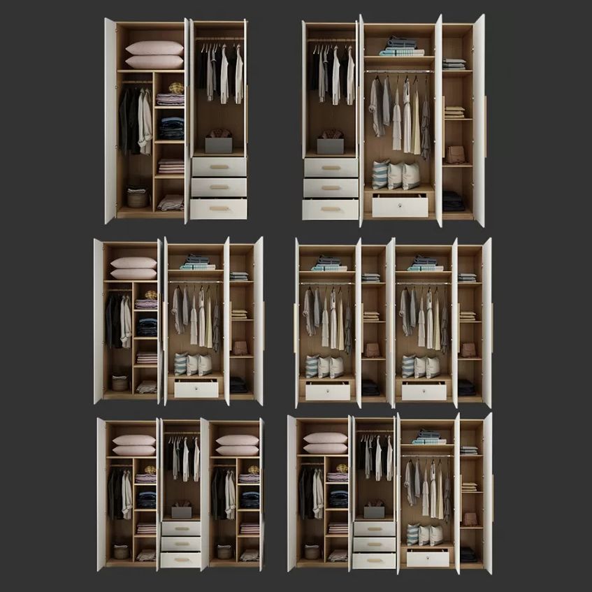 Modern Style Home Wardrobe Armoire Solid Wood and Engineered Wood Wardrobe Cabinet Clearhalo 'Armoires & Wardrobes' 'armoires_wardrobes' 'Bedroom Furniture' 'furn' 'furn_armoires_wardrobes' 'Furniture' 1200x1200_9bd7a98c-1b54-426b-9a50-9d6c9fcecc8c