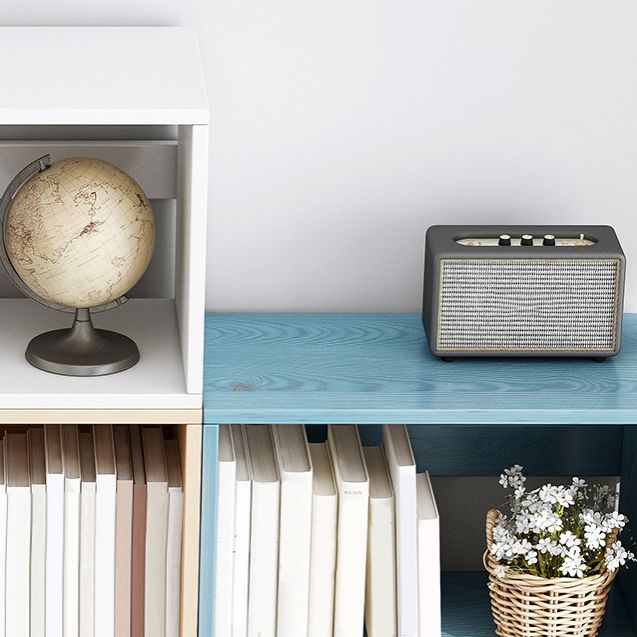 Scandinavian Style Bookshelf 11"H Wood Bookcase for Home Office