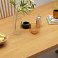 Industrial Dinner Table Rectangle Solid Wood Dinette Table in Brown
