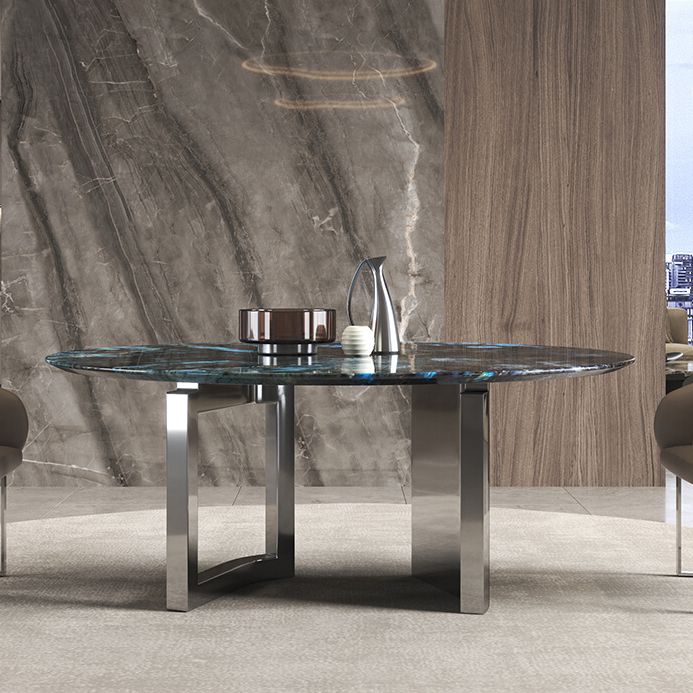 1/4/7 Pieces Stone Top Stainless Steel Base Dining Set for Home Clearhalo 'Dining Room Sets' 'Dining Tables & Seating' 'dining_room_set' 'furn' 'furn_dining_room_set' 'Furniture' 'Kitchen & Dining Furniture' 1200x1200_9bdc73cb-0b98-4a09-9b2b-ba926390c081