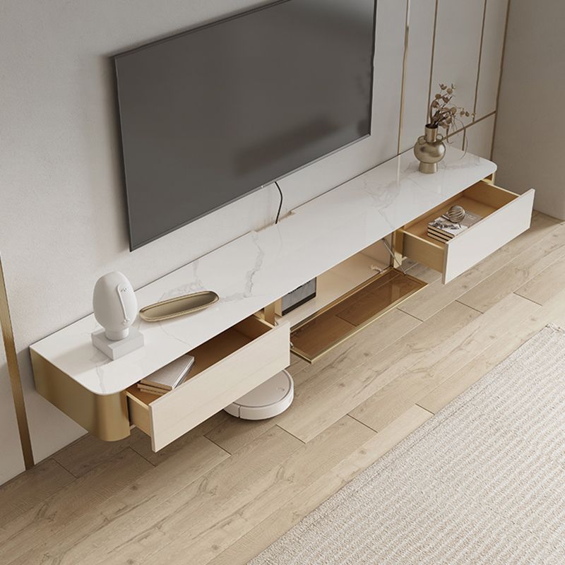 Style de style de style glam est un rangement fermé armoire télévisée flottante