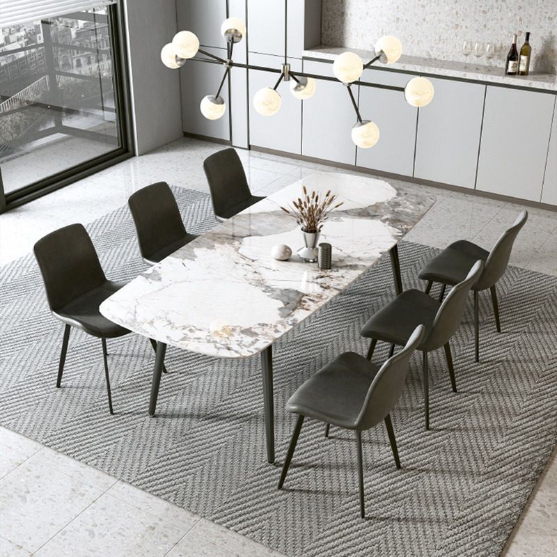 Modern Sintered Stone Dining Rectangle Table Set 1/4/5/7 Pieces Dining Set Clearhalo 'Dining Room Sets' 'Dining Tables & Seating' 'dining_room_set' 'furn' 'furn_dining_room_set' 'Furniture' 'Kitchen & Dining Furniture' 1200x1200_9bdfcebd-00c6-4ba8-908a-dc3982b35391