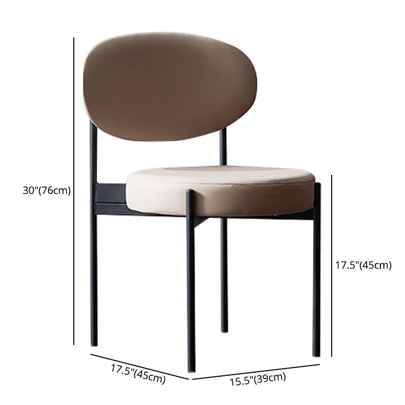 Contemporary Style Open Back Dining Side Chair Upholstered Armless Side Chairs (Set of 2) Clearhalo ' kitchen&dining_furn' 'Dining Chairs' 'Dining Tables & Seating' 'dining_chair' 'furn' 'furn_dining_chair' 'Furniture' 'furniture_dining_chair' 'Kitchen & Dining Furniture' 'kitchen' 1200x1200_9be13b97-7614-4f75-8b47-e3b2acdea404