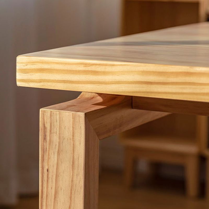 Pine Wood Dining Table in Nature Modern Table with Double Pedestal for Restaurant Clearhalo ' dining_table' 'Dining Tables & Seating' 'Dining Tables' 'furn' 'furn_dining_table' 'Furniture' 'furniture_dining_table' 'Kitchen & Dining Furniture' 'kitchen&dining_furn' 'kitchen' 'kitchen_dining_table' 1200x1200_9be15ed2-781e-427b-b96e-34889158fed0