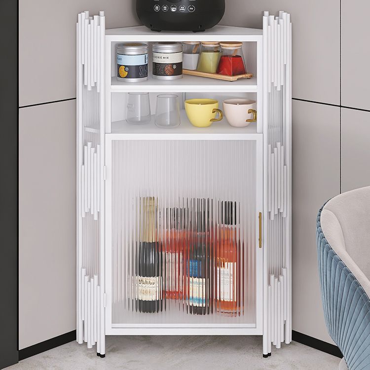 Glam Stone and Metal Sideboard Table 1 Cabinet Glass Door Buffet Stand Clearhalo 'buffet_sideboard' 'Buffets & Sideboards' 'Furniture' 'furniture_buffet_sideboard' 'Kitchen & Dining Furniture' 1200x1200_9be19cbc-0cd2-4c25-ba78-41e0c803eb80