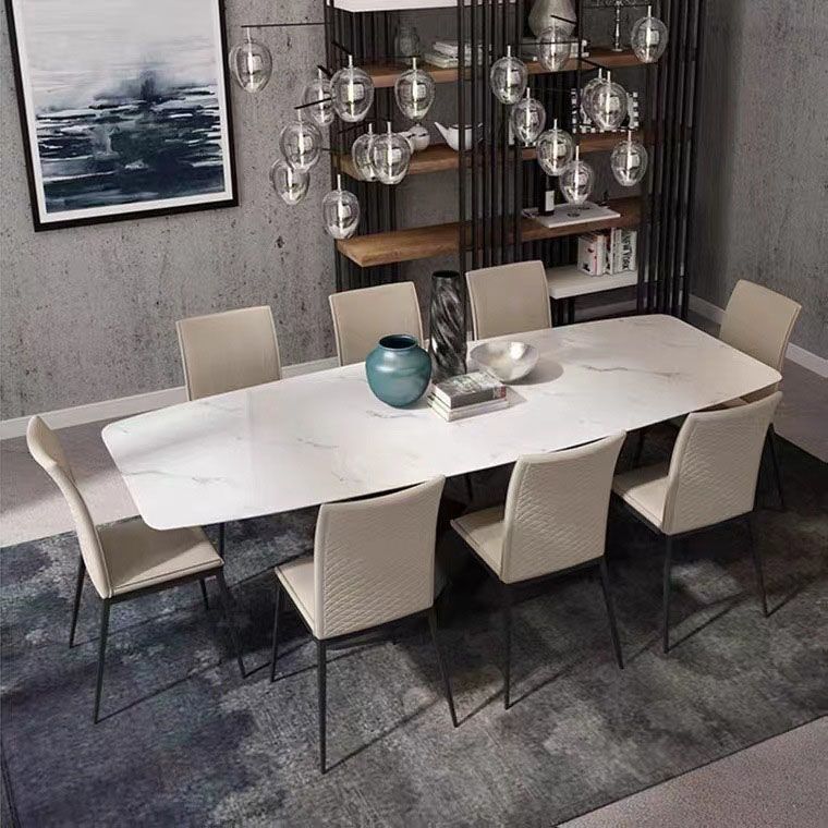 Sillas de comedor de estilo moderno sillas sin brazo con patas de metal para cocina