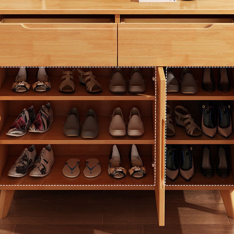 Armoire à accent moderne et contemporain armoire en bois massif avec étagères