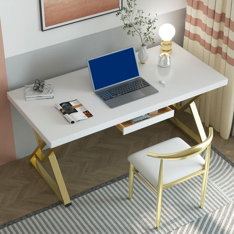 Massief hout rechthoekig schrijfbureau 29,53-inch hoge bureau