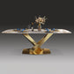 Sintered Stone Top Table for Restaurant Luxury Rectangle Table with Gold Metal Pedestal Clearhalo 'Dining Tables & Seating' 'Dining Tables' 'dining_table' 'furn' 'furn_dining_table' 'Furniture' 'furniture_dining_table' 'Kitchen & Dining Furniture' 'kitchen' 'kitchen_dining_table' 1200x1200_9be2d8bb-4845-4327-aed6-fa3a0d892b63