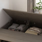 White and Brown Finish Platform Bed Lift Up Storage Platform Bed Frame Clearhalo 'Bedroom Furniture' 'Beds' 'furn' 'furn_beds' 'Furniture' 1200x1200_9be32908-a7ee-450c-aa28-2a861e50c8ef
