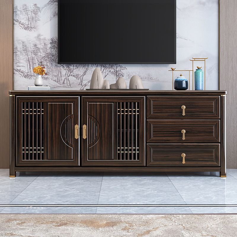 Vintage Brown Media Console Wood Stand Console with Drawers for Living Room Clearhalo 'furn' 'furn_tv_stands_entertainment_centers' 'Furniture' 'Living Room Furniture' 'TV Stands & Entertainment Centers' 'TV Stands & Media Storage Furniture' 'tv_stands_entertainment_centers' 1200x1200_9be58254-b3e1-466c-85ec-a280616ac647