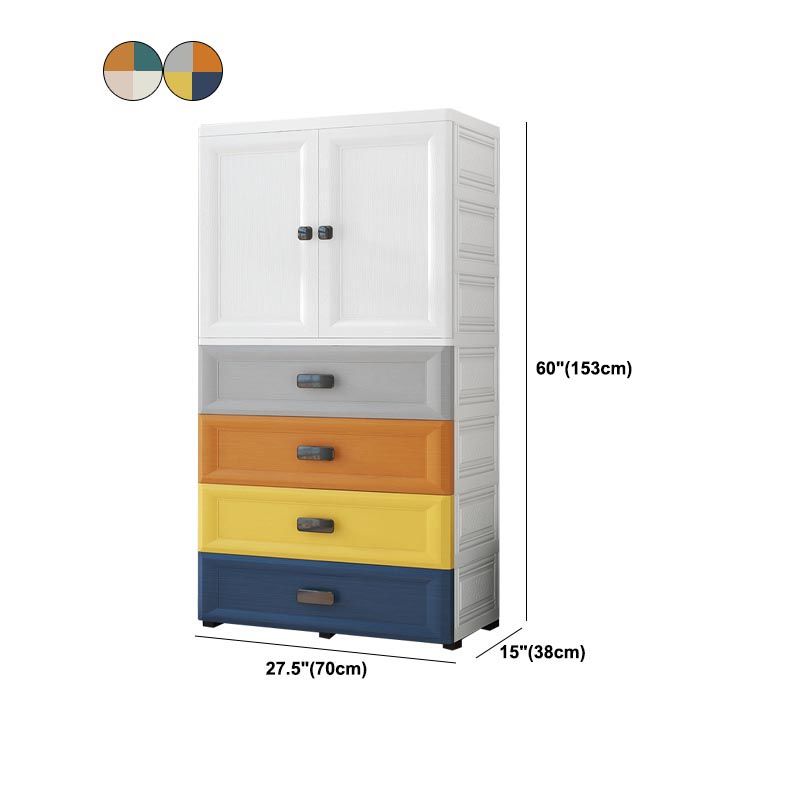 Modern Style Bathroom Wardrobe Plastic Wardrobe Closet with Legs Clearhalo 'Armoires & Wardrobes' 'armoires_wardrobes' 'Bedroom Furniture' 'furn' 'furn_armoires_wardrobes' 'Furniture' 1200x1200_9be835ad-9956-4523-bab9-9be824a09382