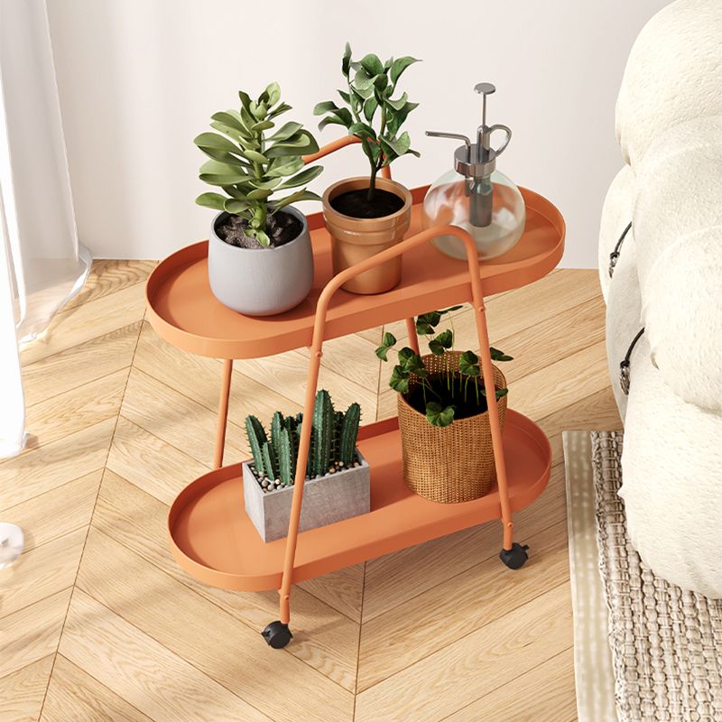 25.19" Tall Metal Side Table Oval 4 Legs Sofa Side Accent Table Clearhalo 'Coffee & Accent Tables' 'End & Side Tables' 'end_side_tables' 'furn' 'furn_end_side_tables' 'Furniture' 'Living Room Furniture' 1200x1200_9be87cbb-3908-43c9-ab2e-80edbcf72acc